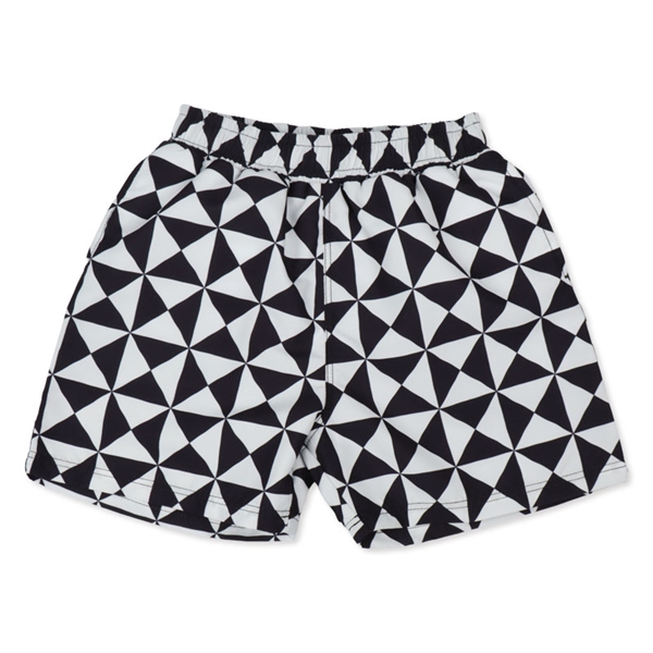 [キッズ]サーフショーツ トライアングル白黒 ホワイト 100cm