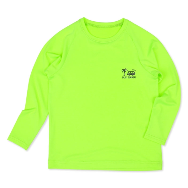 [キッズ]ラッシュガード 蛍光イエロー イエロー 100cm