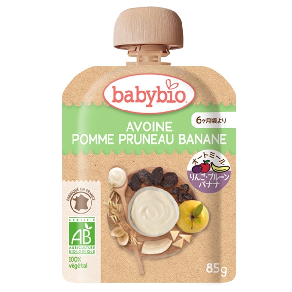 babybio ベビーオートミール アップル・プルーン・バナナ