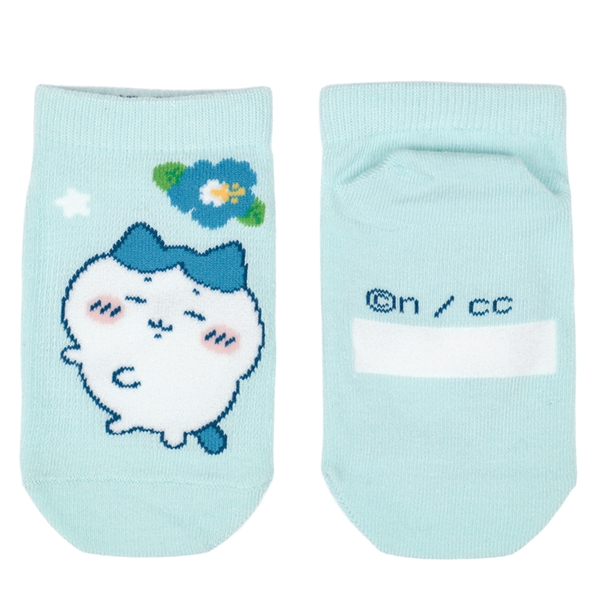 [キッズ]スニーカーソックス　ちいかわ　ハチワレ サックス 15~20cm