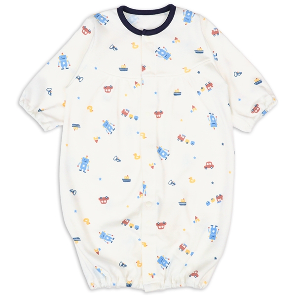 ドレスオール　足回りゆったり　長袖　ロボット ネイビー 50~60cm