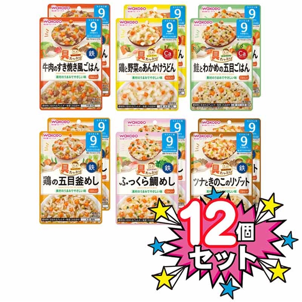[12個セット]具たっぷり グーグーキッチン 9ヵ月 おすすめセット 6種×2袋