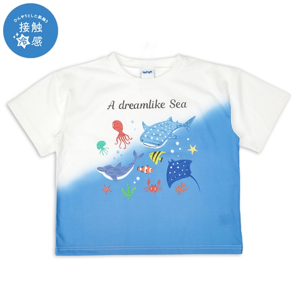 [キッズ]INFILM　半袖Tシャツ　海の生き物　オフホワイト オフホワイト 100cm