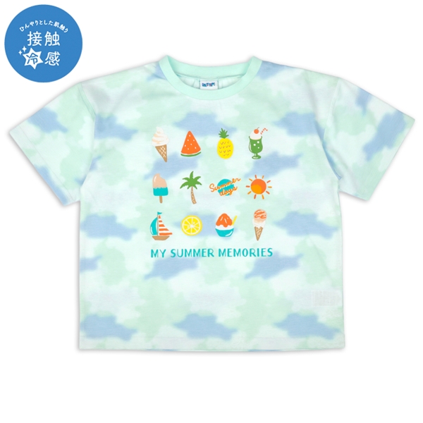 [キッズ]INFILM　半袖Tシャツ　夏　サックス サックス 100cm
