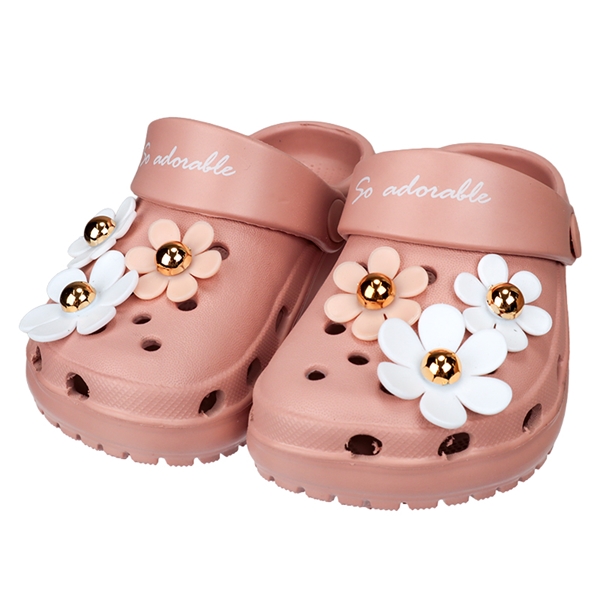 [14.0~18.0cm]EVAサンダル　花モチーフ　ピンク ピンク 14.0cm