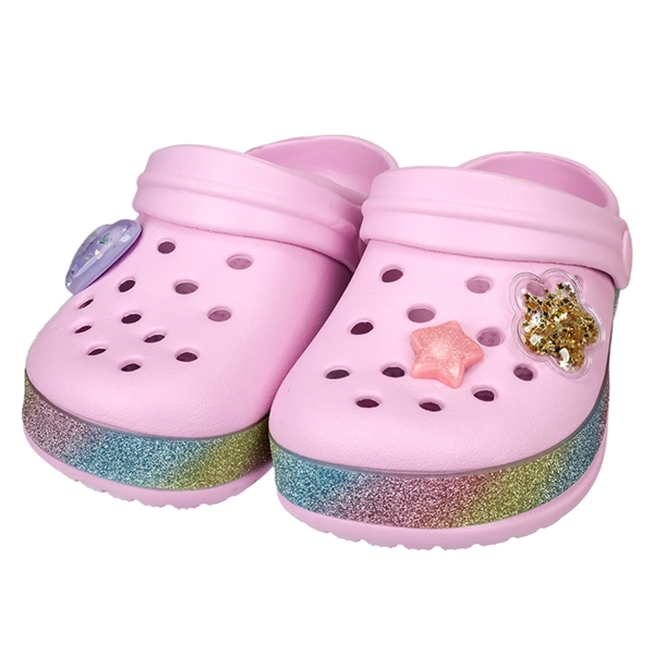 [14.0~19.0cm]EVAサンダル　ラメテープ　ピンク ピンク 14.0cm