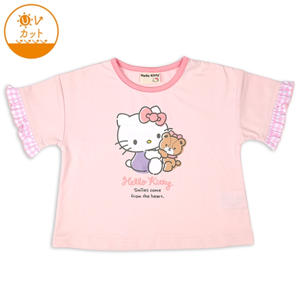 [キッズ]ハローキティ　半袖Tシャツ ピンク 100m