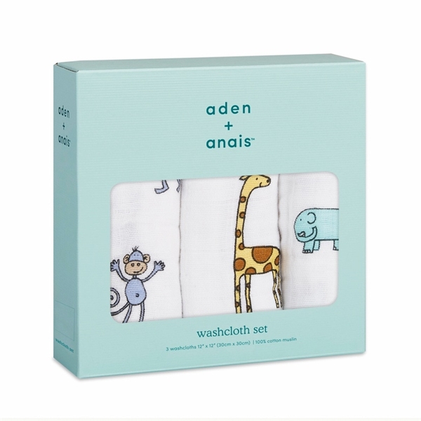 aden＋anaisウォッシュクロス３枚セットジャングルジャム