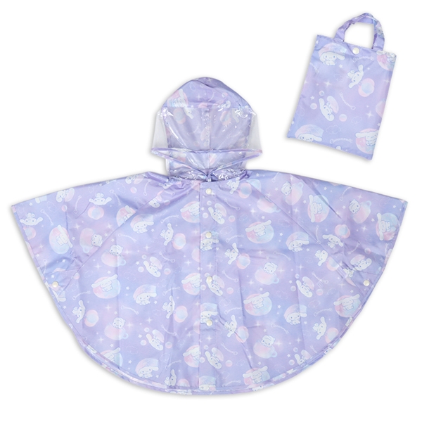 レインポンチョ　シナモロール　サックス サックス 80~95cm