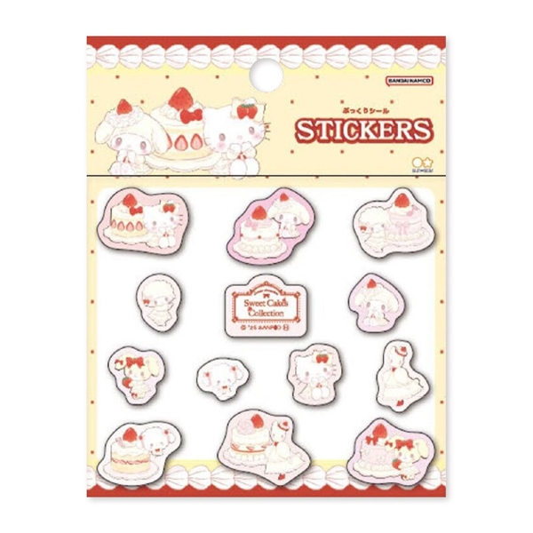 ぷっくりシール サンリオキャラクターズ ストロベリーショートケーキ