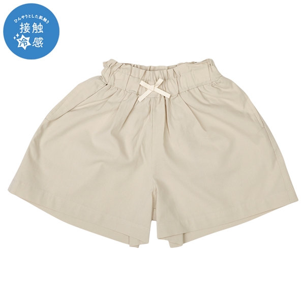 [ベビー]キュロットパンツ　接触冷感　ベージュ ベージュ 80cm