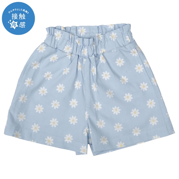 [ベビー]キュロットパンツ　接触冷感　サックス サックス 80cm