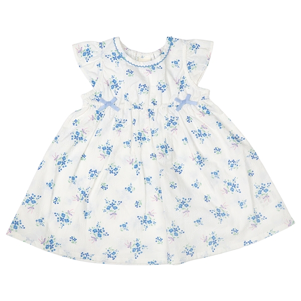 【SALE】[ベビー]ワンピース　レースプリント　ブルー ブルー 80cm