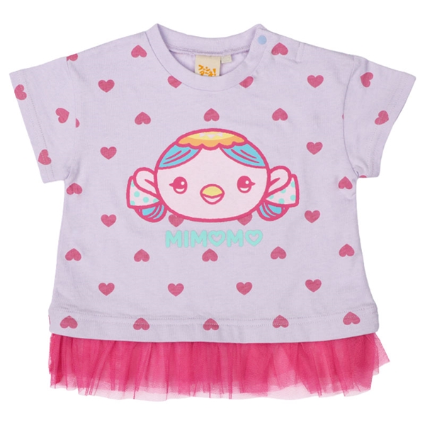 [ベビー]半袖Tシャツ　おかあさんといっしょ　ももいろほっぺ　パープル パープル 80cm