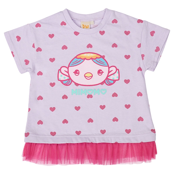 [キッズ]半袖Tシャツ　おかあさんといっしょ　ももいろほっぺ　パープル パープル 100cm
