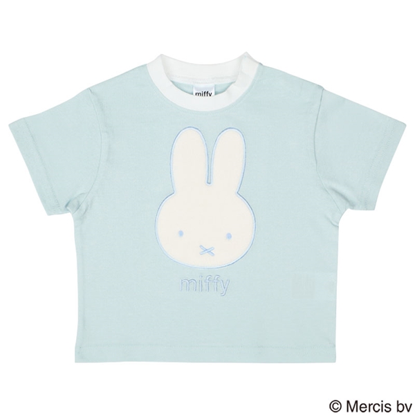 [ベビー]半袖Tシャツ　ミッフィー　サックス サックス 80cm