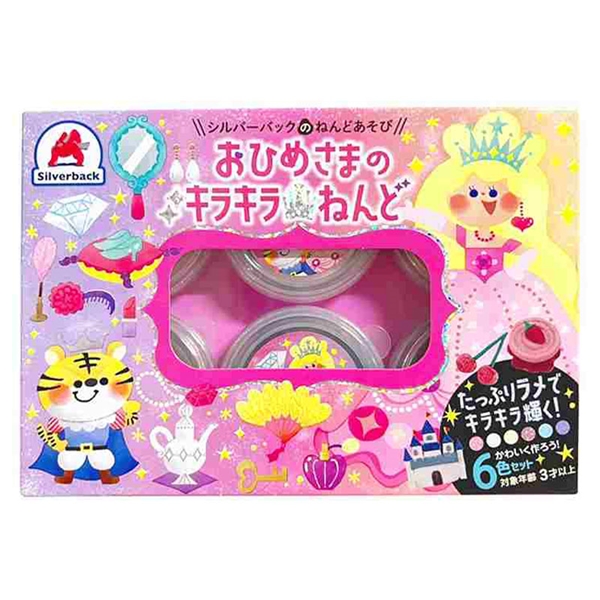 おひめさまのキラキラねんど 6色セット