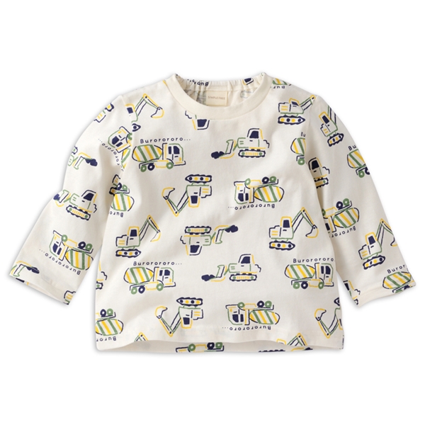 [ベビー]長袖　Ｔシャツ　総柄　グリーン グリーン 70cm