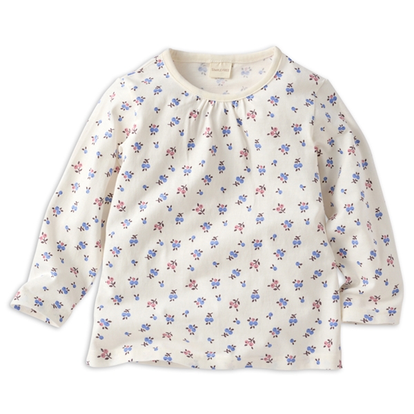 [キッズ]長袖　Ｔシャツ　総柄　ブルー ブルー 100cm