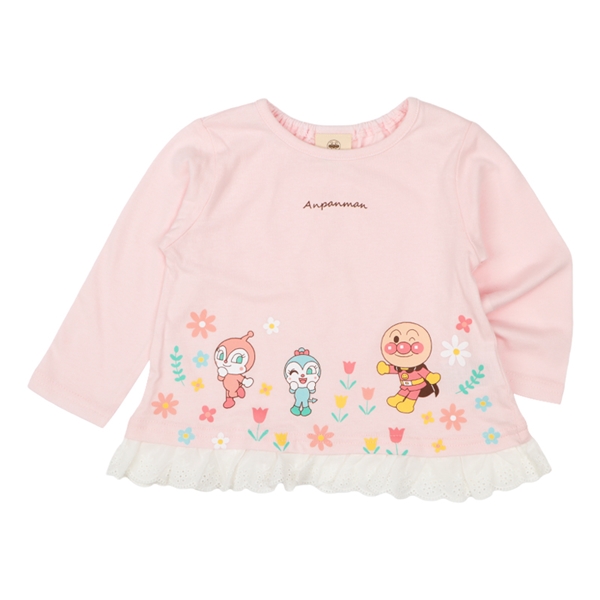 [ベビー]長袖Ｔシャツ　アンパンマン　ピンク ピンク 80cm