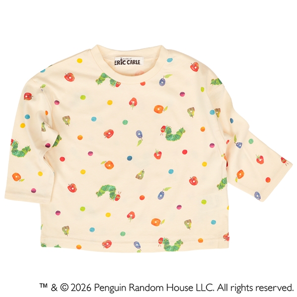 [ベビー]長袖Ｔシャツ　はらぺこあおむし　アイボリー アイボリー 80cm