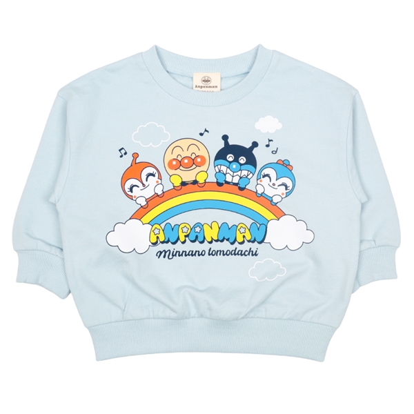 [ベビー]スウェットシャツ　アンパンマン　サックス サックス 80cm