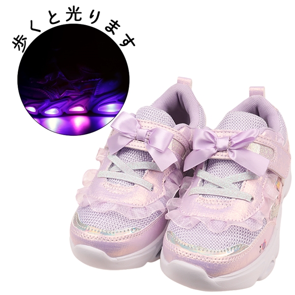 [15.0~18.0cm]光るキラキラシューズ　クロミ　パープル パープル 15.0cm