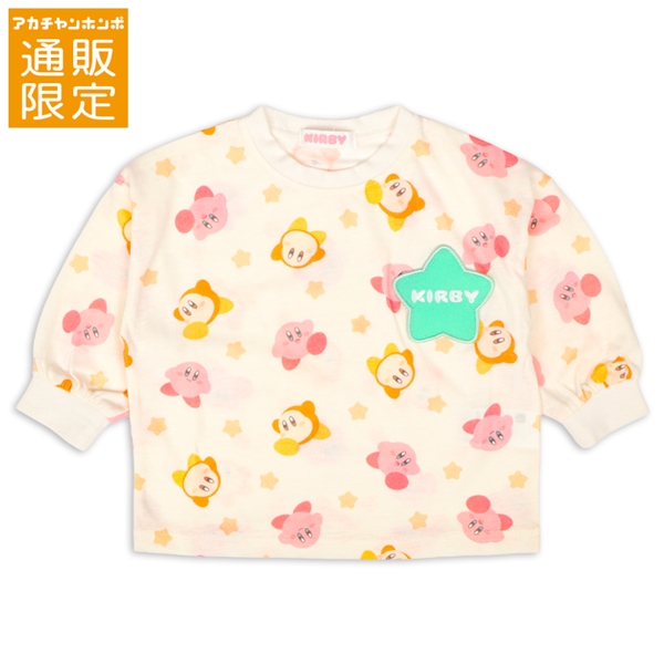 【通販限定】[キッズ]長袖Ｔシャツ　カービィ　アイボリー アイボリー 100cm
