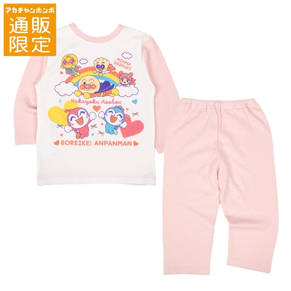 【通販限定】[ベビー]時短応援パジャマ　アンパンマン　ピンク ピンク 80cm
