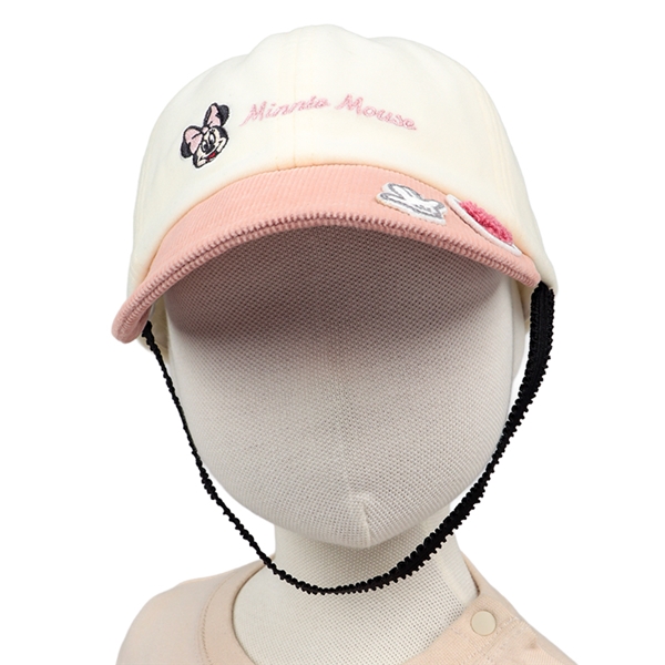 [48~54cm]キャップ　ディズニーワッペン　ミニー ピンク 48~50cm