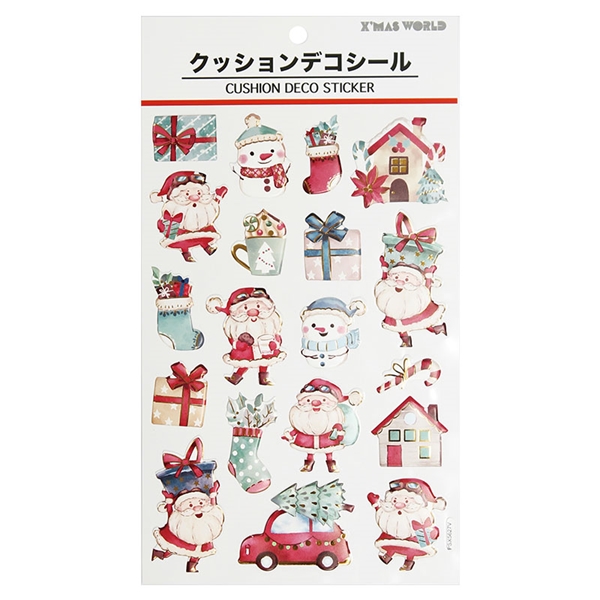 クッションデコシール サンタスノーマン
