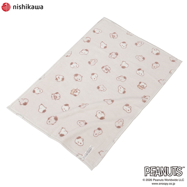 綿マイヤー毛布 スヌーピー ベージュ ベージュ 70×100cm