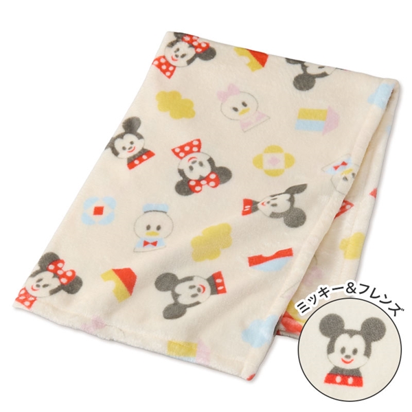 やわらか毛布 ミッキー&フレンズ ベージュ 70×100cm