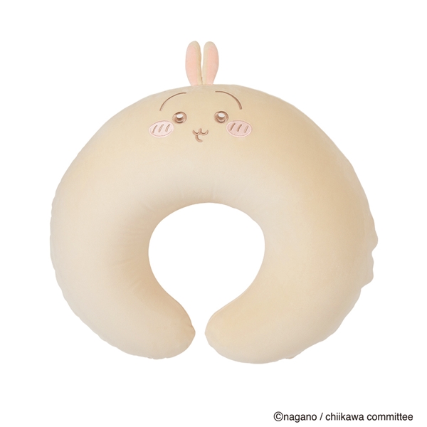 【アニメちいかわ】空気でふくらむマルチクッション　うさぎ ベージュ F