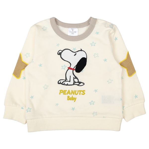 [キッズ]長袖トレーナー　耳立体　PEANUTSBaby　オフホワイト オフホワイト 100cm