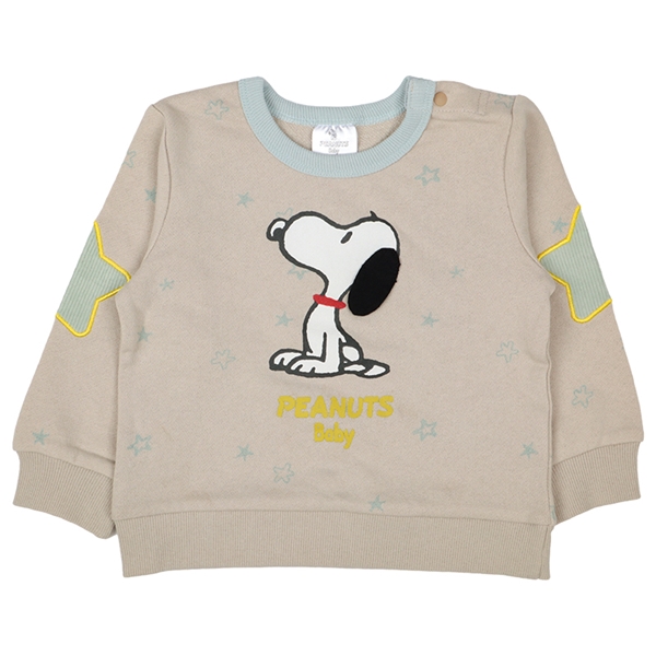 [キッズ]長袖トレーナー　耳立体　PEANUTSBaby　ベージュ ベージュ 100cm
