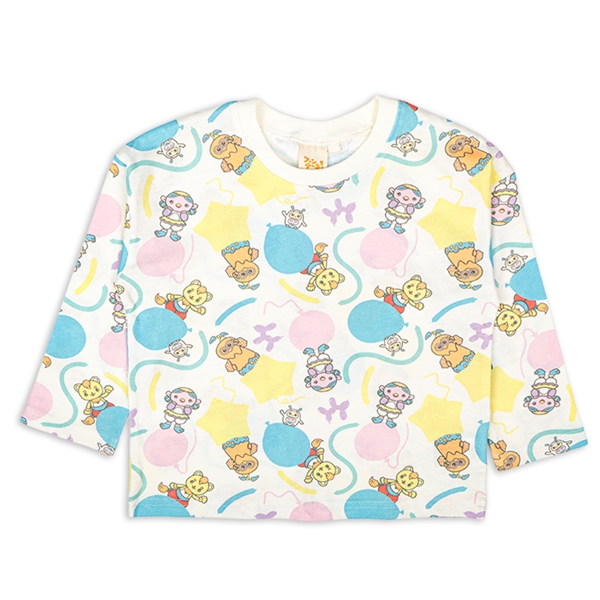 [キッズ]総柄Tシャツ　ファンターネ！　オフホワイト オフホワイト 100cm