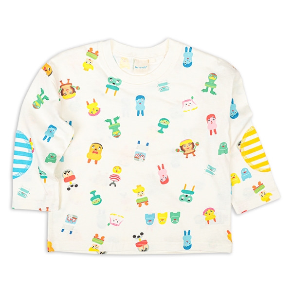 [キッズ]総柄Tシャツ　みいつけた！　ホワイト ホワイト 100cm