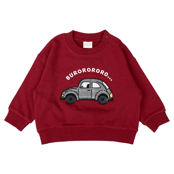 [ベビー]長袖トレーナー　チェックモチーフ レッド レッド 80cm