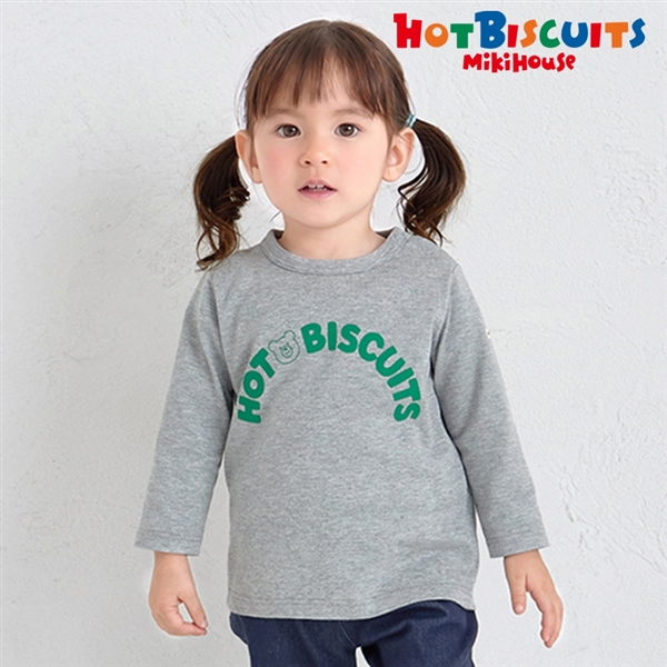 [キッズ] Ｔシャツ チャコールグレー　[ミキハウス　ホットビスケッツ] チャコールグレー 100cm