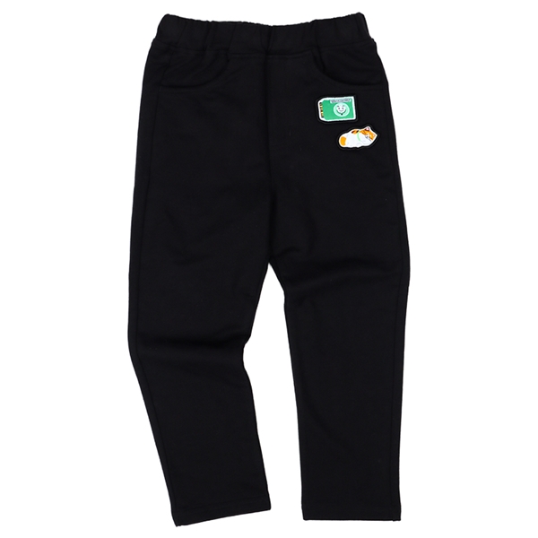 [キッズ]10分丈　ストレッチパンツ　ベイマックス ブラック 100cm