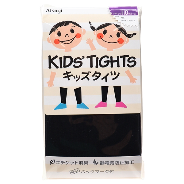 [キッズ]キッズタイツ110デニール ブラック ブラック 105cm