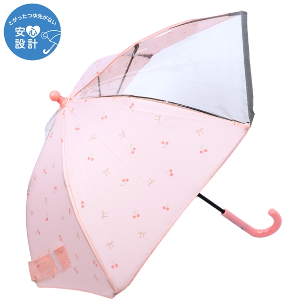 [35～45cm]フチまる傘　タイニーチェリー ピンク ピンク 35cm