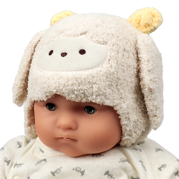 [42~48cm]ウィンター帽　アニマルもこもこ　アイボリー アイボリー 42~44cm