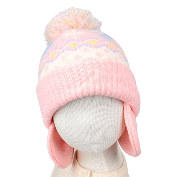 [49・53・56cm]ニット帽耳付きユニコーン　ピンク ピンク 49cm