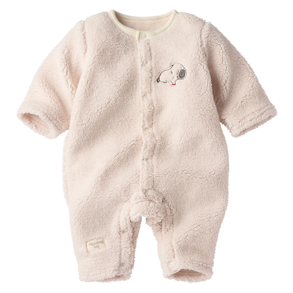 長袖プレオール　PEANUTS Baby　もこもこ　オフホワイト オフホワイト 60cm