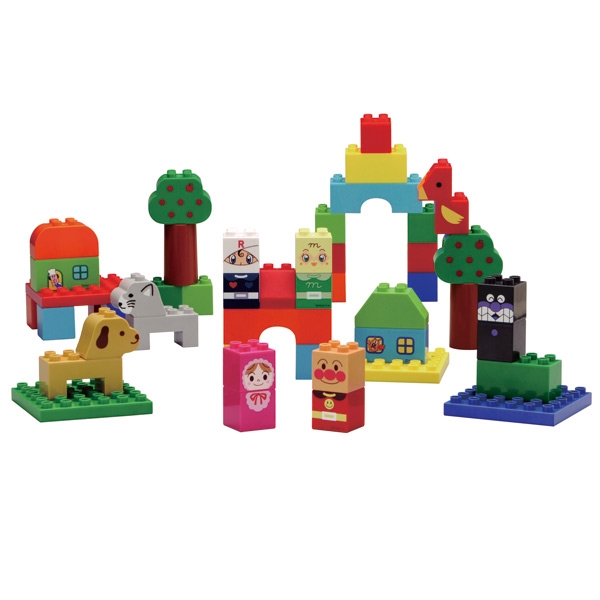  ブロックラボ アンパンマン はじめてのブロックバケツL おもちゃ・遊具・乗用玩具・三輪車 ブロック・パズル・おえかき