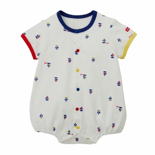 【SALE】「ユニセックス」ボディシャツ　白[ミキハウス　ホットビスケッツ] ホワイト 70cm