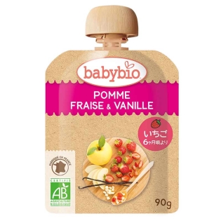 babybio ベビースムージー アップル・ストロベリー・バニラ