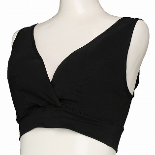 母乳を吸収するコットン授乳ブラ　ブラック ブラック M